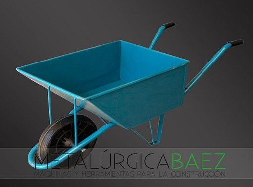 CARRETILLA AZUL RUEDA COMUN BAEZ SUPER REFORZADA 85 LT