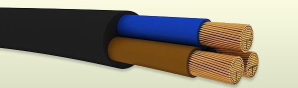 CABLE TPR x 2 X 1 MM IRAM BAUD