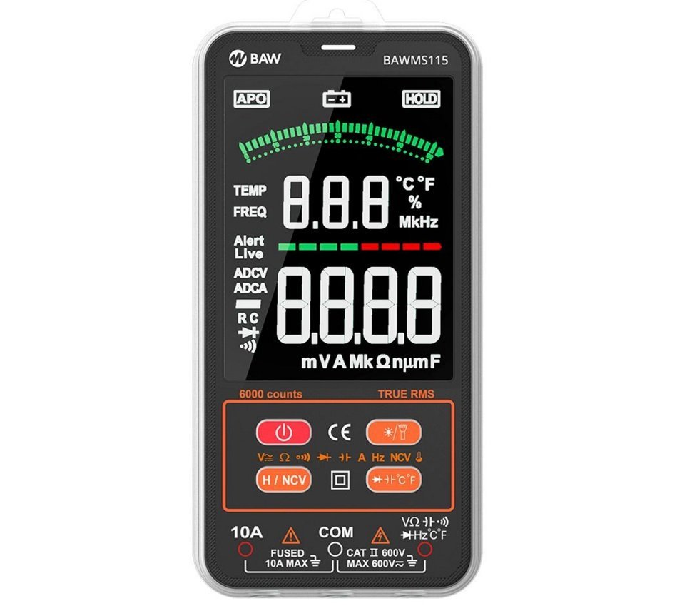 MULTIMETRO SMART 600V-10A-6CAP BAWMS115