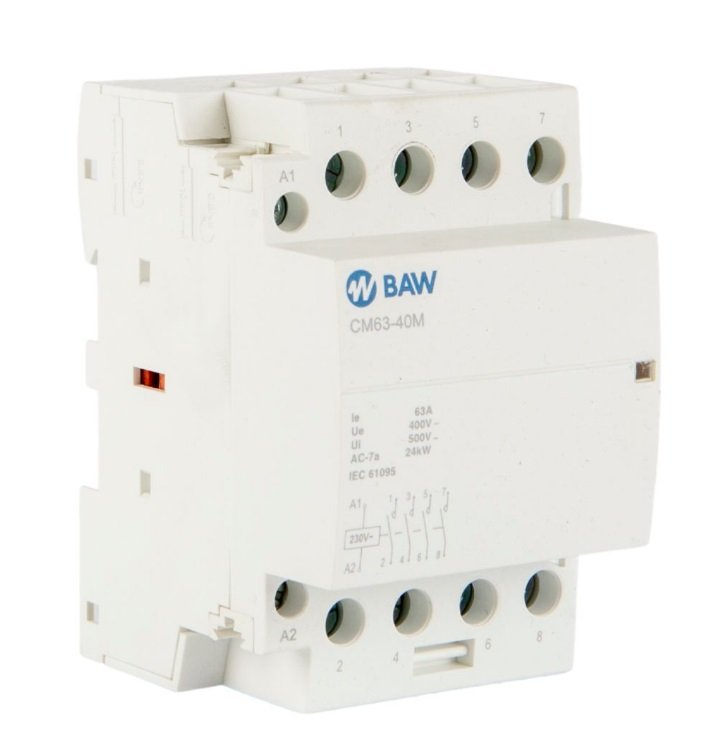 CONTACTOR MODULAR BAW TETRAPOLAR 63A 230V 4NA