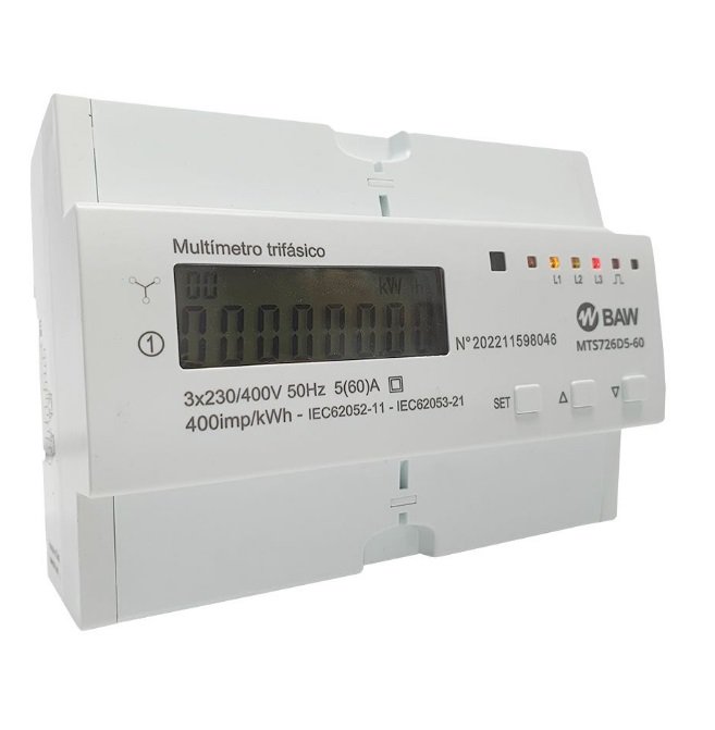 MULTIMEDIDOR 380V BAW CON REGISTRO DE KWH