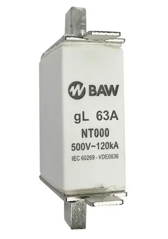 FUSIBLE BAW NT000 63A 100KA