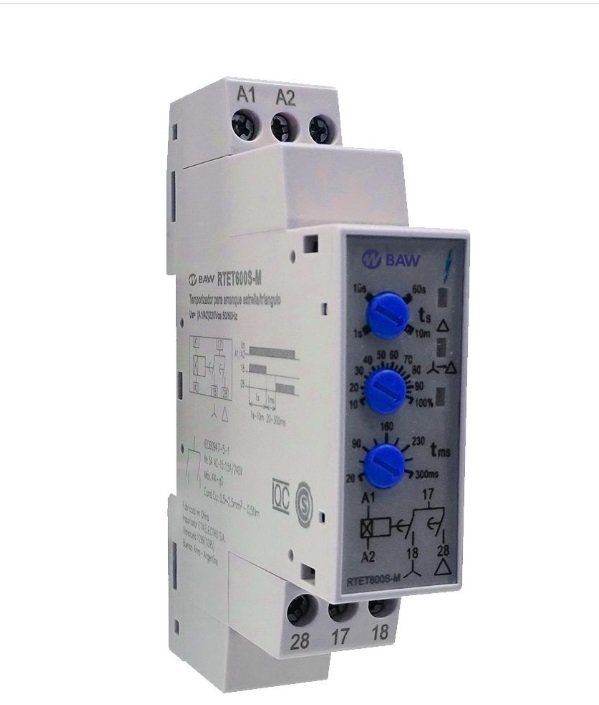 RELE ESTRELLA TRIANGULO 1S-10M 220V BAW RTET600S-M