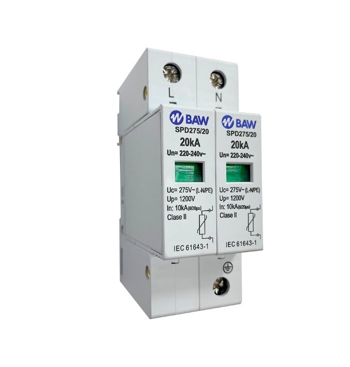 DESCARGADOR DE SOBRETENSIONES BAW 1P+N 1200V