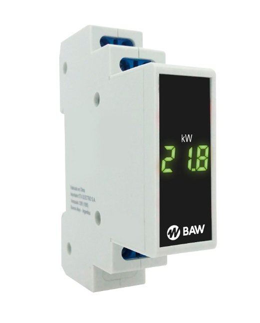 VATIMETRO BAW 1 DIN 240V VERDE WMD100CA3