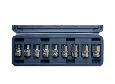 JUEGO DE TUBOS TORX HEMBRA X9 PZS 1/2 (E-8 A E-24) 2906 BREM