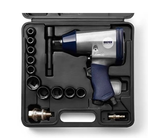 LLAVE IMPACTO NEUMATICA BREMEN 1/2 + KIT 17PZS PROF. 3388