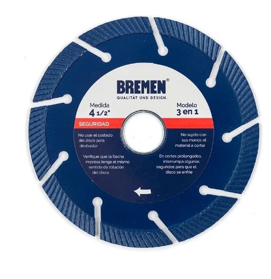 DISCO DIAMANTADO BREMEN 7 180mm - 3 EN 1 6063