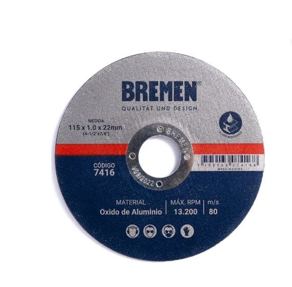 DISCO DE CORTE 4-1/2 BREMEN
