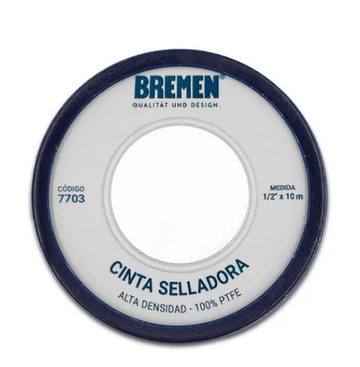 TEFLON ALTA DENSIDAD 1/2 X 10MT BREMEN 7703