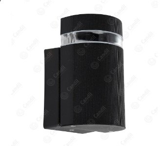 APLIQUE OTTO 2X6U10 NEGRO TEXTURADO