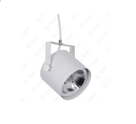 Cabezal Cinema 1xAR111 Blanco Texturado