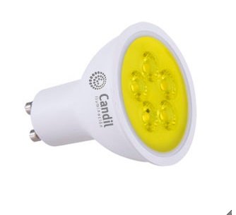 Lampara LED GU10 CANDIL 4.5W - 220V Amarilla CANDIL