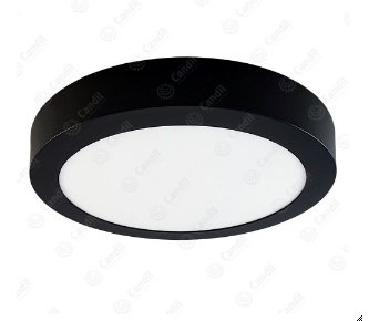 Plafon LED CANDIL 6W Diam 12cm 4000K NEGRO