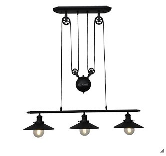 Plafn de techo DEPOT  E27 3X60W  Color Negro Texturado