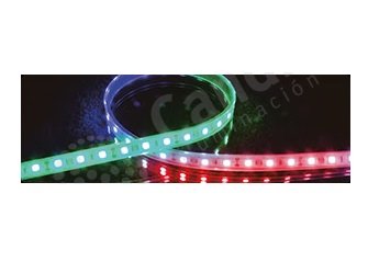 TIRA LED 12W 12V 60X5050 p/metro. Largo 5M. IP66. RGB