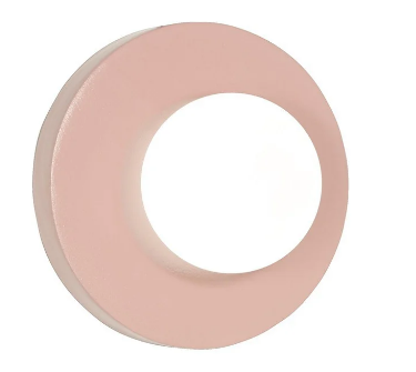 APLIQUE CIRCULAR DE PARED LUNA G9 ROSA