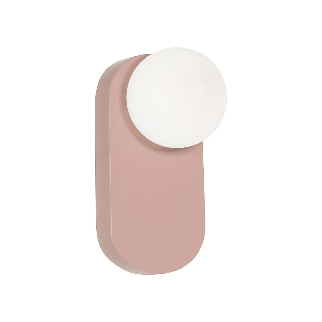 APLIQUE OVALADO DE PARED NUBE G9 ROSA