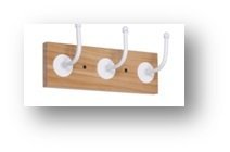 PERCHERO DE 3 BRAZOS MADERA PARAISO BLANCO