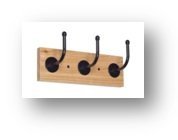 PERCHERO DE 3 BRAZOS MADERA PARAISO NEGRO