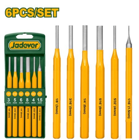 SET 6 PUNZONES TIPO ALFILES DE ACERO 152MM JADEVER