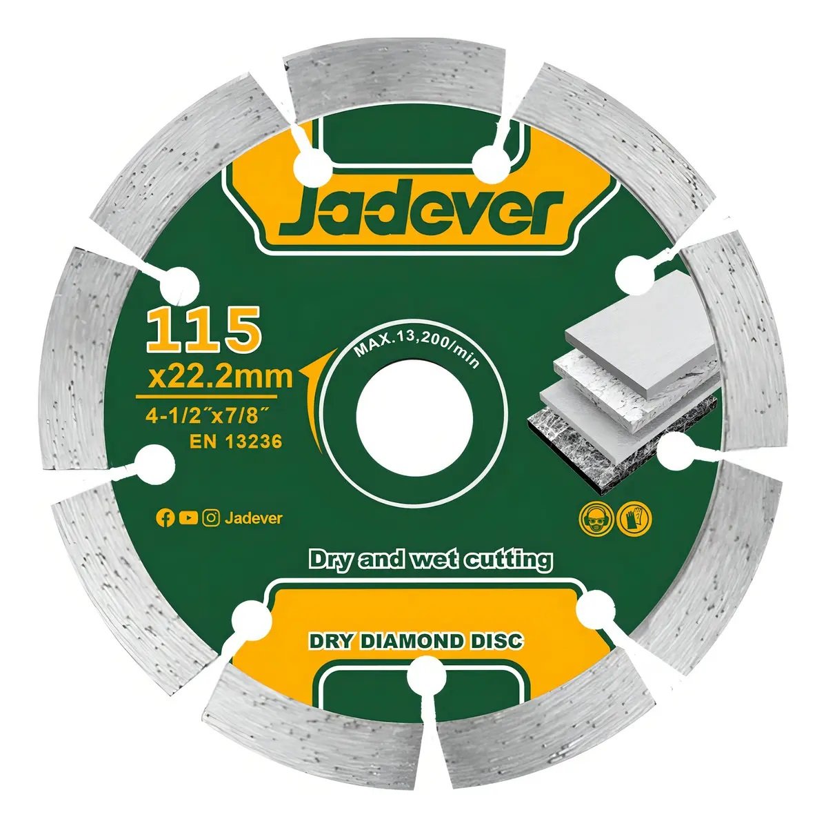 DISCO SEGMENTADO JADEVER - 115MM