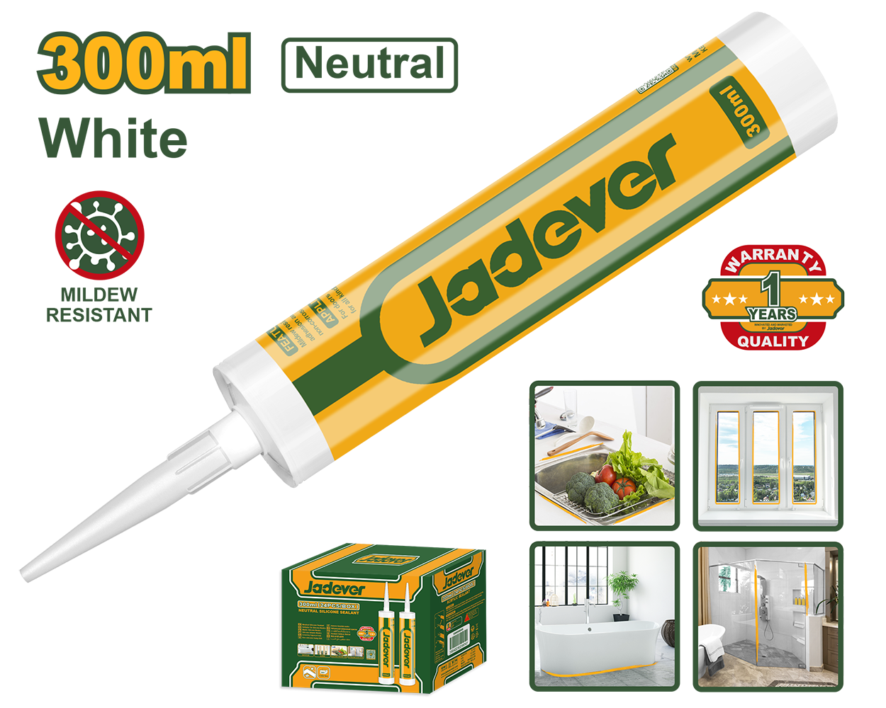 SILICONA NEUTRA BLANCA 300ML JADEVER