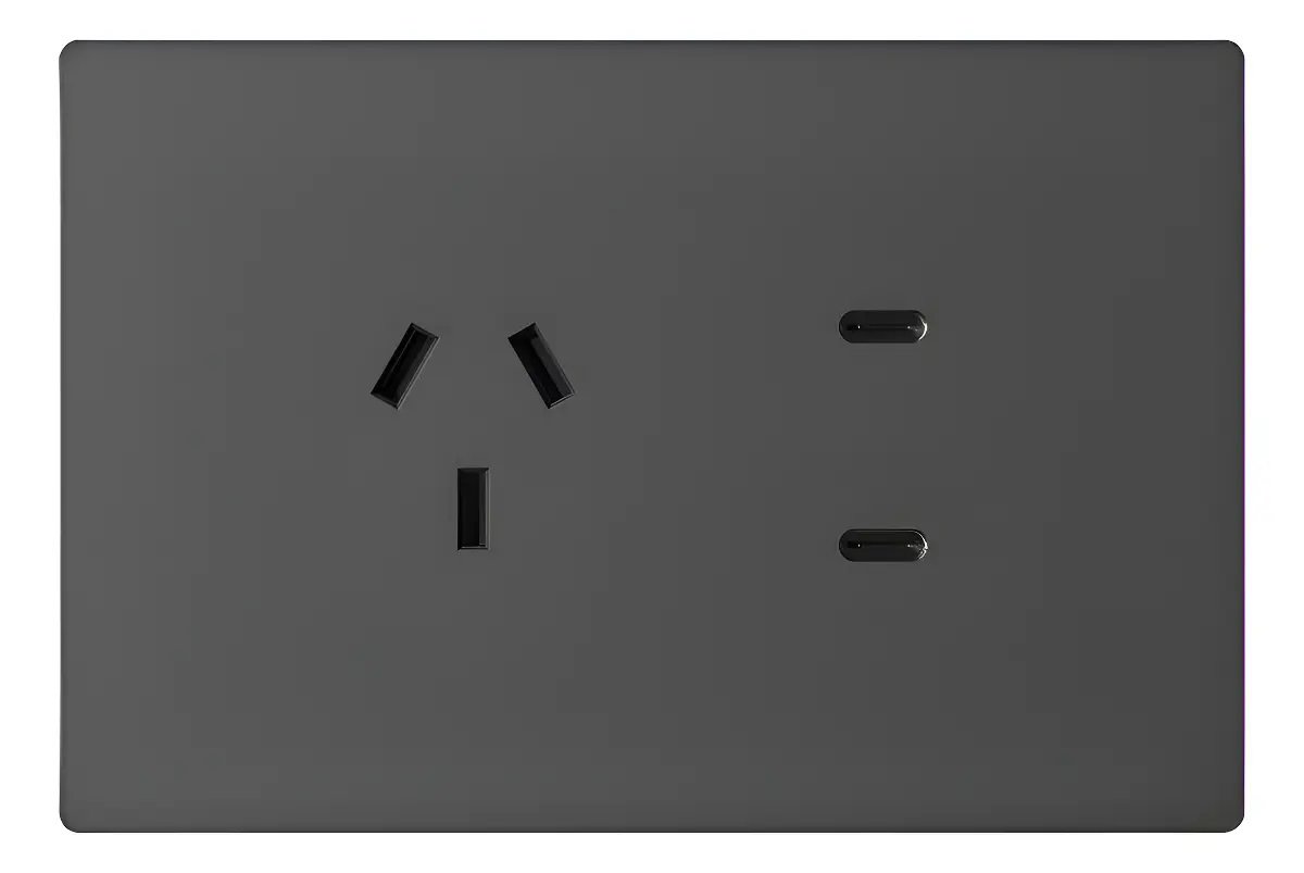TOMACORRIENTE Y USBC MONACO GRIS MACROLED AC 250V 10A MAX