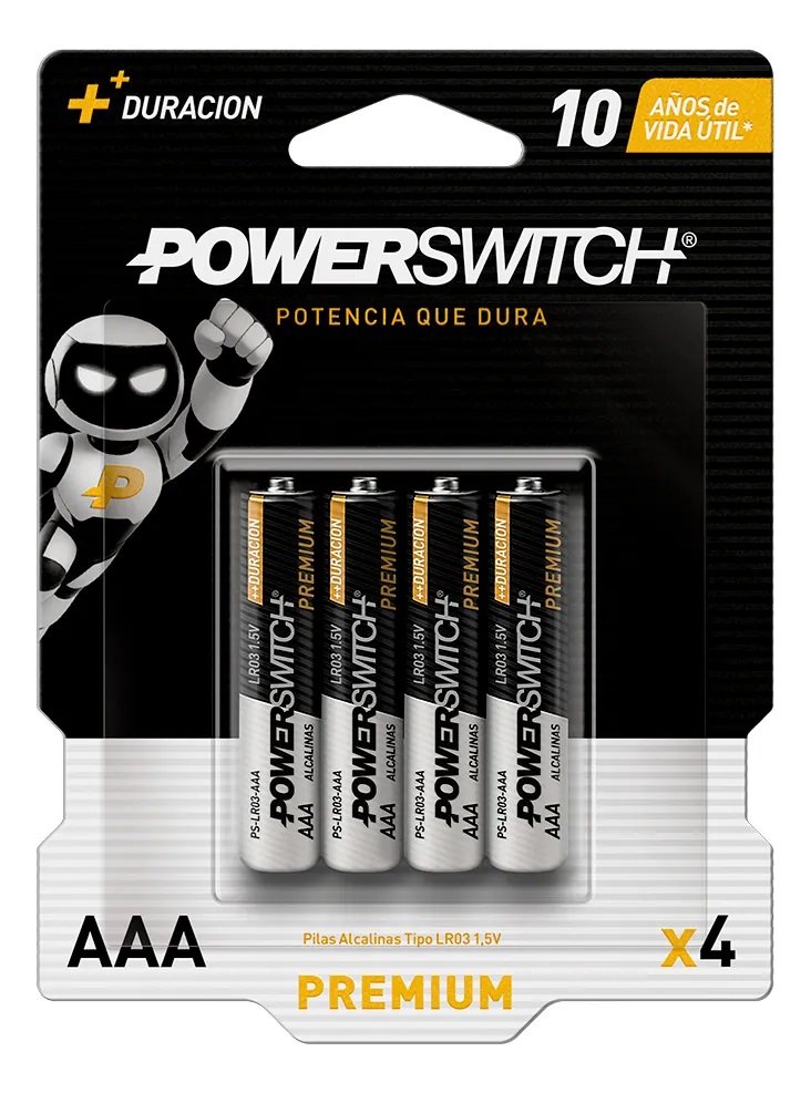 PILA ALCALINA AAA POWERSWITCH C/U