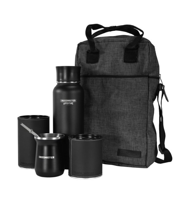 BOLSO P/TERMO+SET MATE NEGRO CROSS