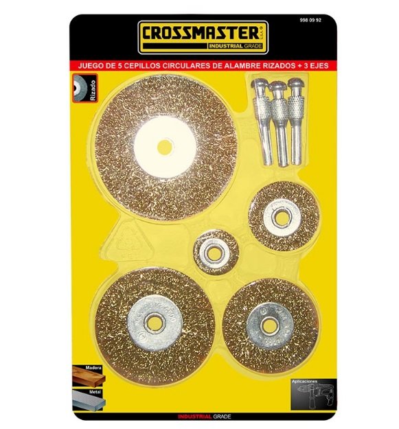 KIT 5 CEPILLOS ALAMBRE CIRCUL CROSS