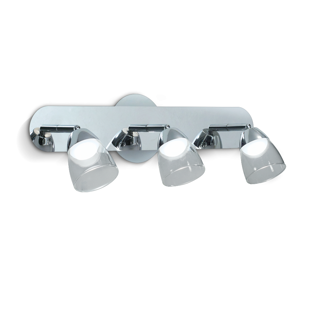 APLIQUE DABOR CUNE-3 TULIPA TRANSPARENTE 3000K 3X5W