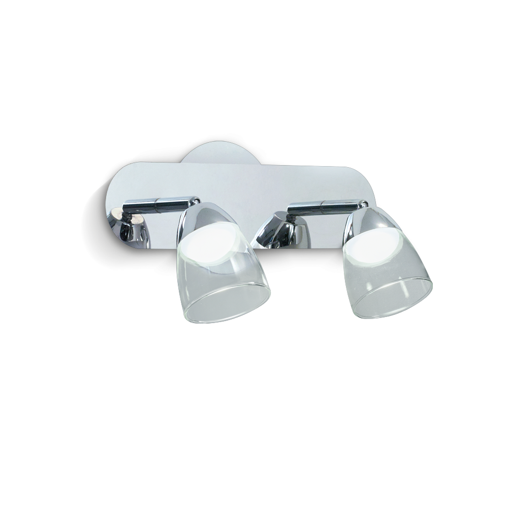 APLIQUE DABOR CUNE-2 TULIPA TRANSPARENTE 3000K 2X5W