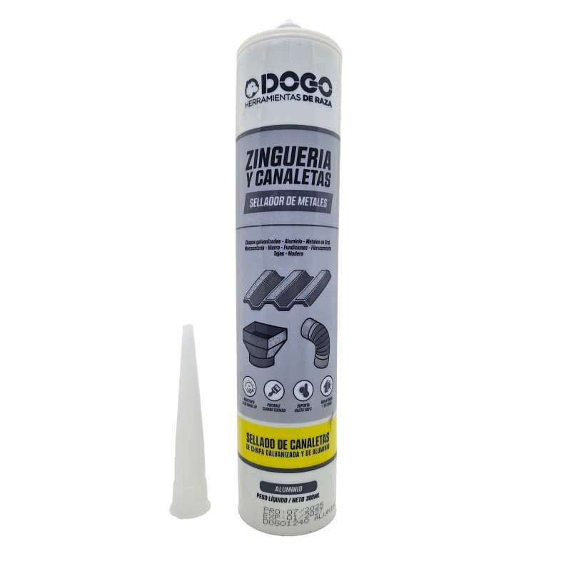 SELLA CANALETAS ZINGUERIA GRIS DOGO 280ML