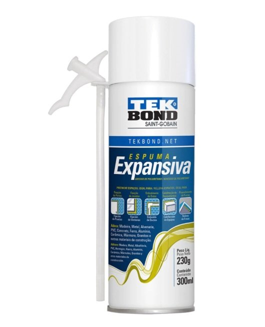 ESPUMA POLIURETANICA 300ML 230GM TEK BOND