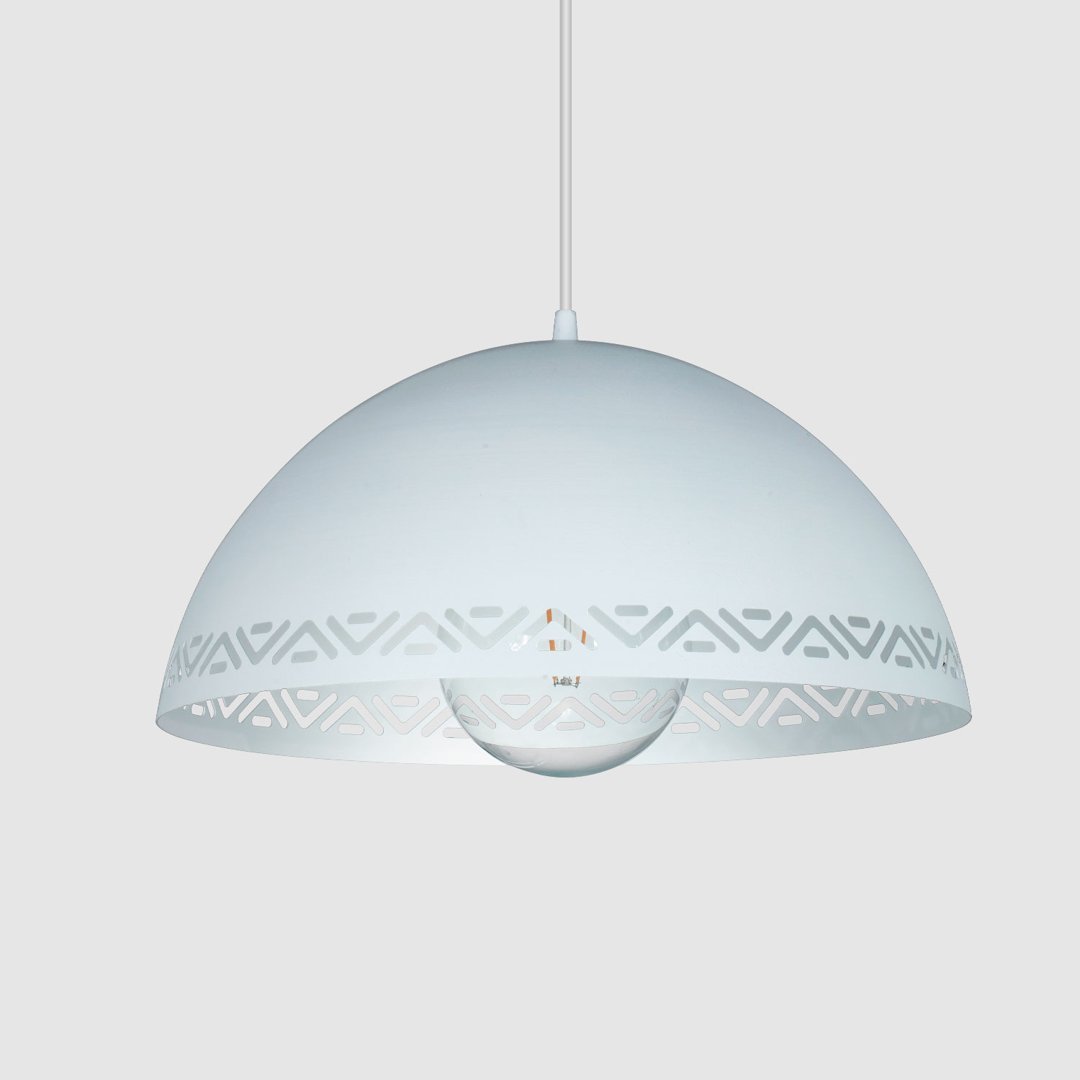 COLGANTE LEON C-1002 BLANCO TXT CALADO