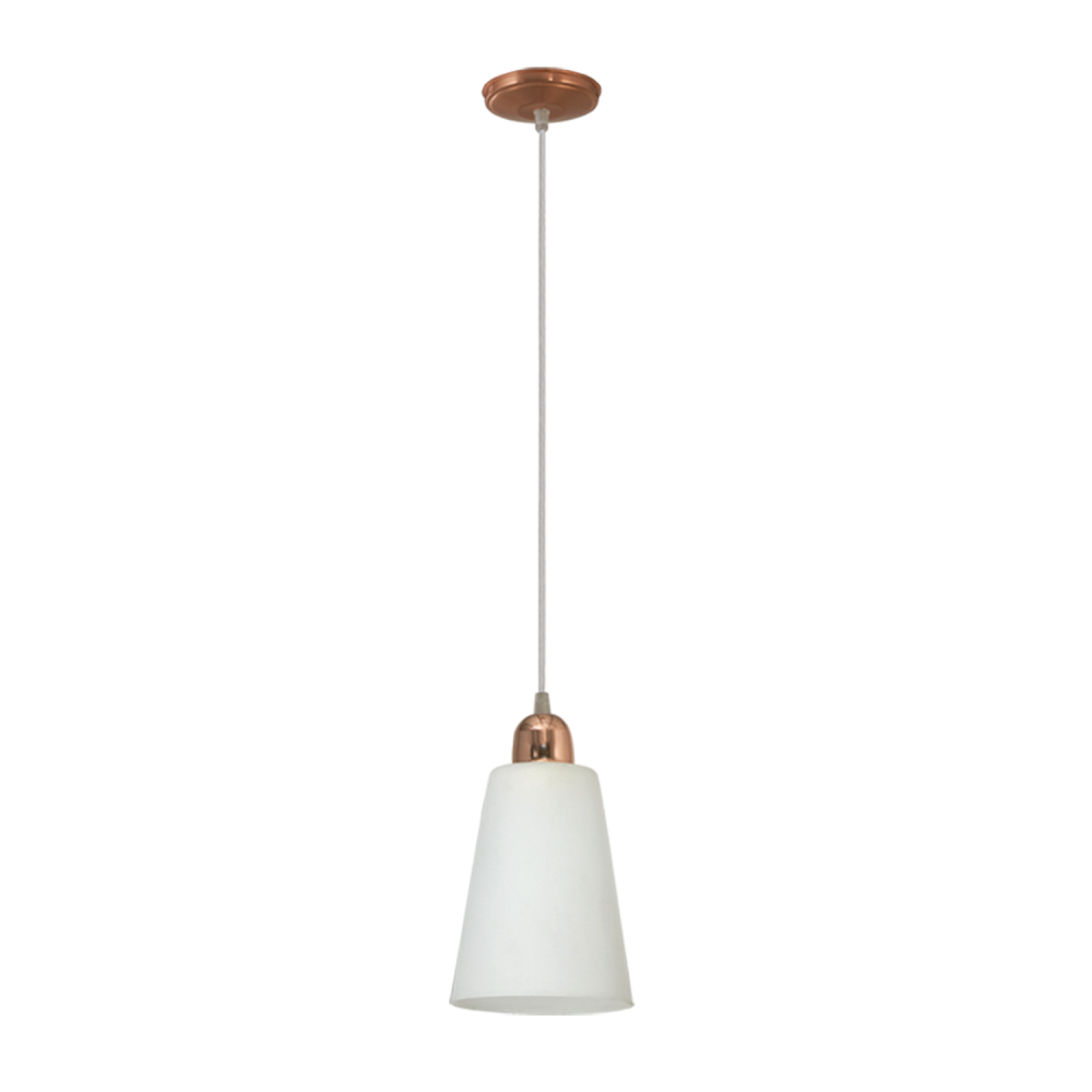 COLGANTE CONICO C/TULIPA SATINADA Y TACITA NEGRA C-183