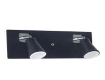 APLIQUE GU10 2 LUCES NEGRO S-218