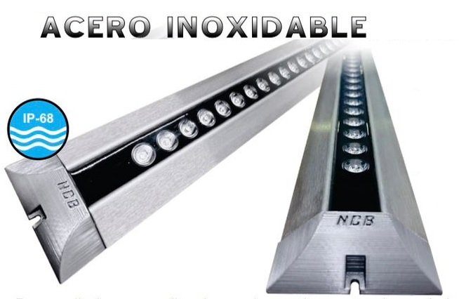BAÑADOR ACERO INOXIDABLE 36CM 13.5W RGB NCB