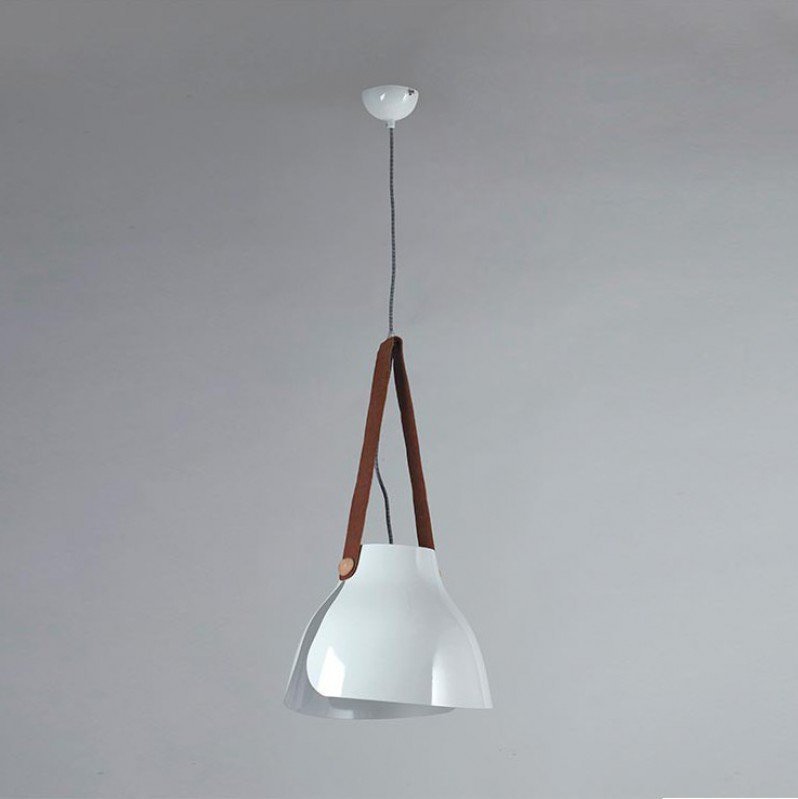COLGANTE POLO CUERO BLANCO 480