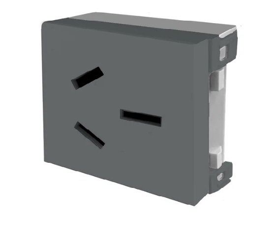 TOMACORRIENTE DOBLE MODULO BIPOLAR+TIERRA GRIS JL