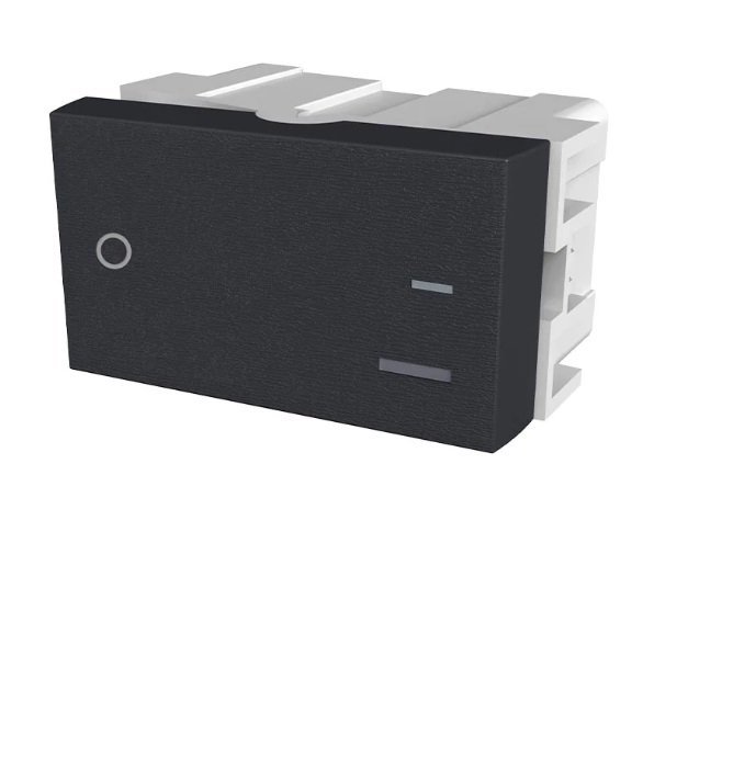 MODULO INTERRUPTOR BIPOLAR PLATINUN  NEGRO