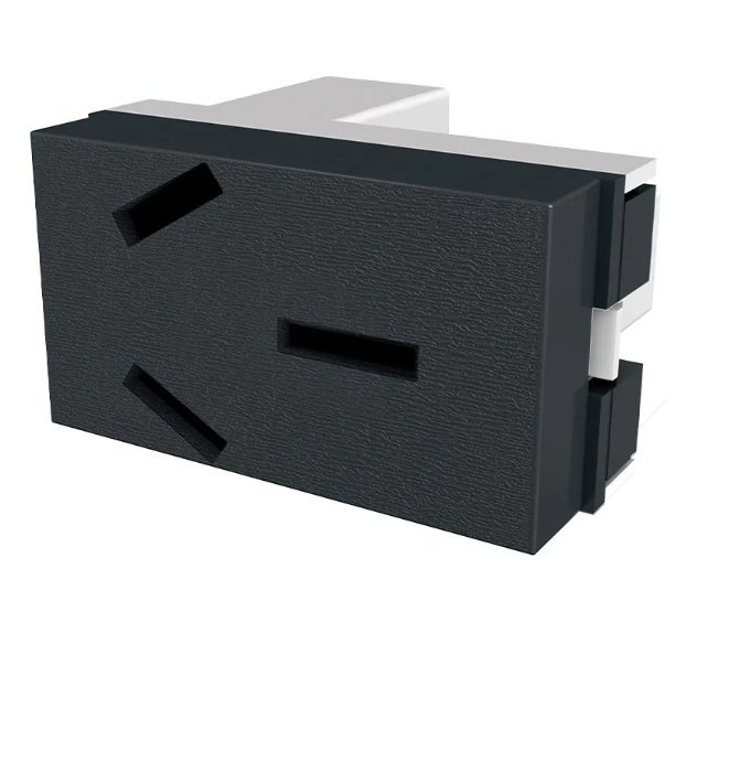 MODULO TOMA 20A PLATINUN NEGRO