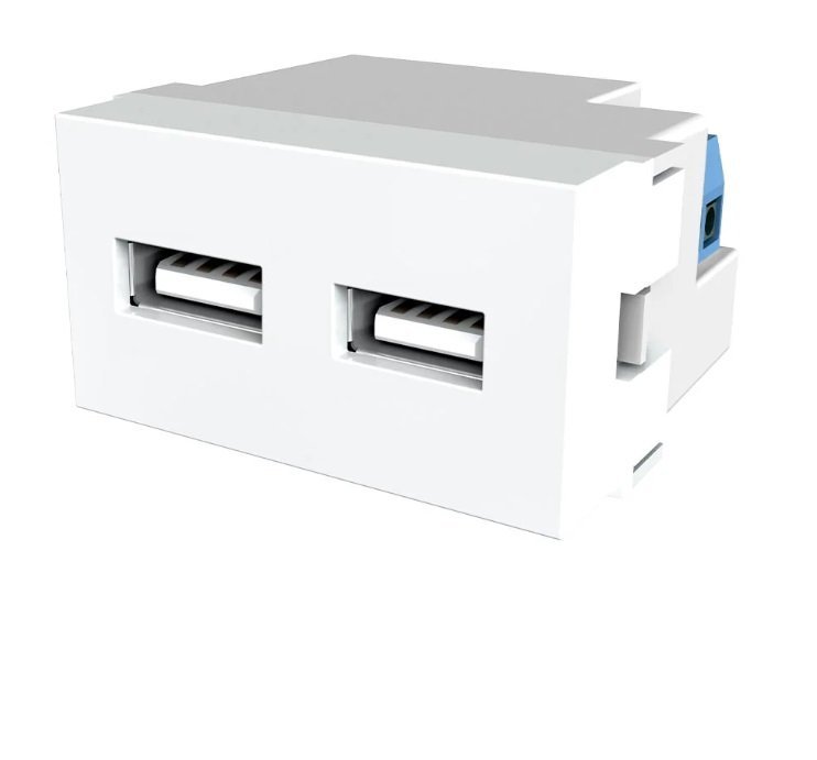 TOMA DOBLE USB 3A BLANCO JL VERONA