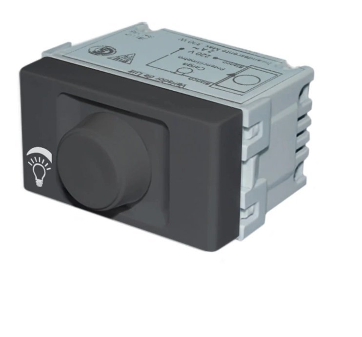 DIMMER VARIADOR LUZ INCANDESCENTE PLATINUM NEGRO 300W