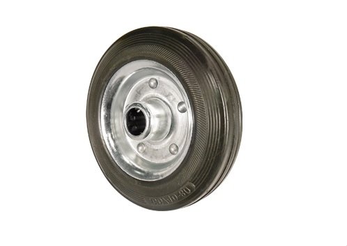 RUEDA SOLA S/ BASE NEGRA 125MM