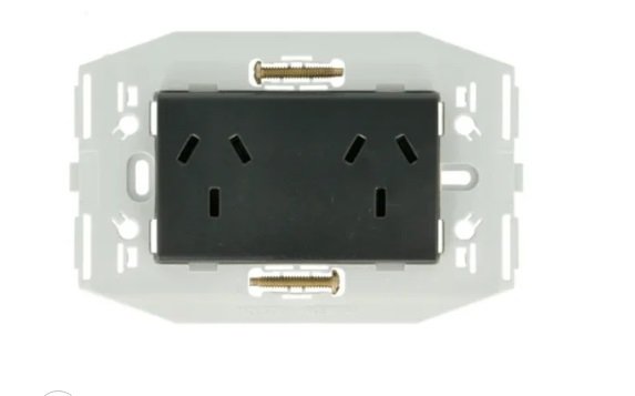 MODULO TOMA DOBLE 10A NEGRO KALOP