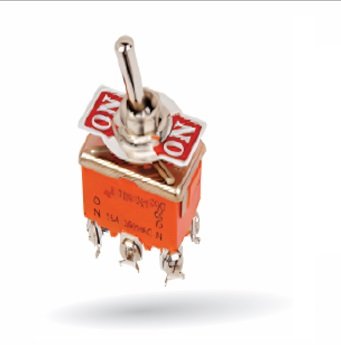 LLAVE INVERSORA DPDT DOBLE 6P ONON 250V10A