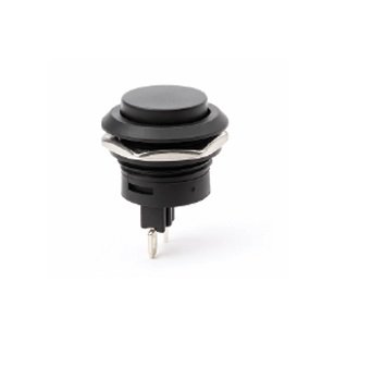 PULSADOR REDONDO PLASTICO NEG NA OFFON 16MM 250V 3A