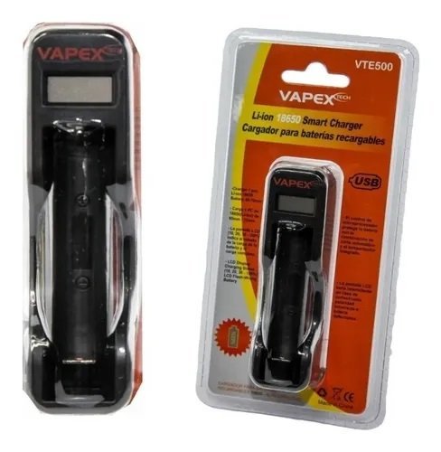 CARGADOR P/BATERIAS LI-ON 18650 VAPEX VTE500